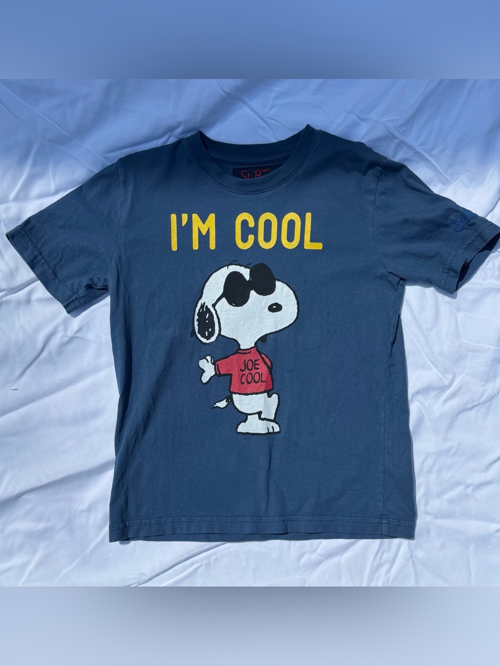 MC2 Saint Barth Boys T-Shirt I’m Cool” Snoopy Peanuts T-shirt, navy blue size 8 - Picture 12 of 13